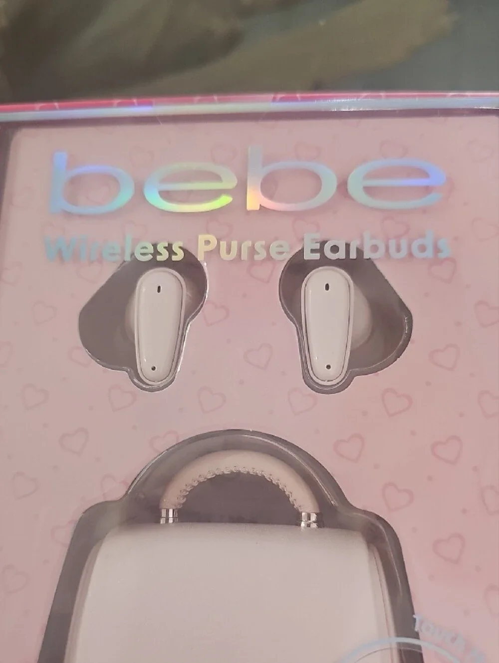 bebe Pink Purse-Shaped Wireless Earbuds with Charging Case